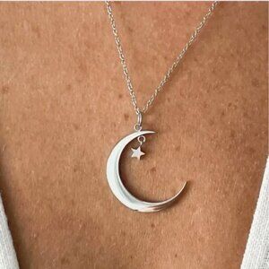 Adornia | Hanging Moon and Star Necklace NWT
